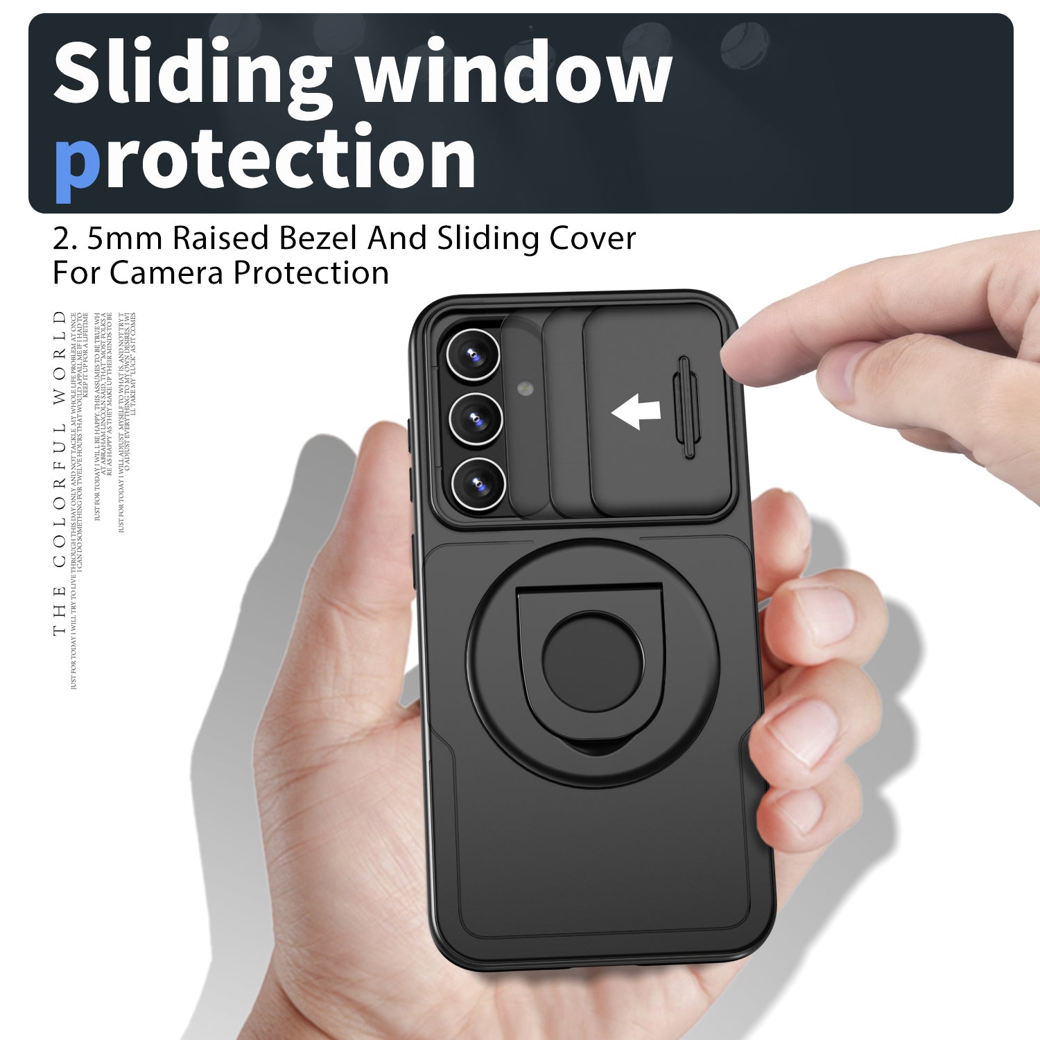 For Samsung Galaxy S20 FE / S20 FE 5G / S20 FE 2022 / S20 Lite Phone Case with Slide Camera Cover - Black For Samsung Galaxy S20 FE / S20 FE 5G / S20 FE 2022 / S20 Lite Phone Case with Slide Camera Cover - Black